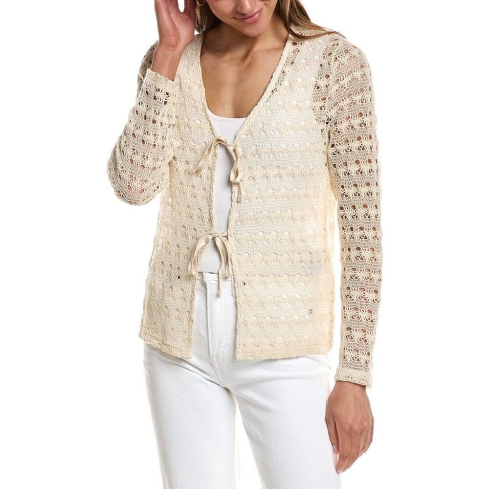 Ichi Womens  Ihfanava Cardigan, Beige